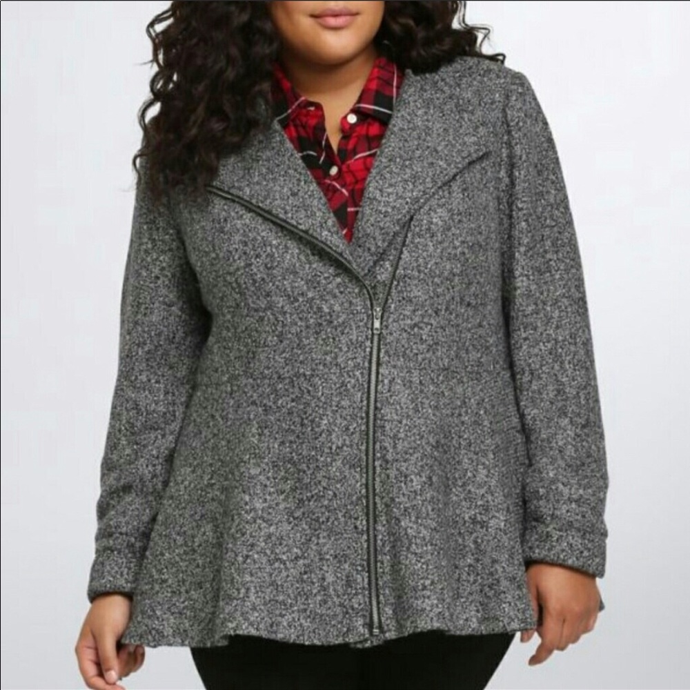 Torrid Peplum Wool coat NWT size 0 or 14